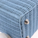Miu Miu Hand Bag Rattan 2way Light Blue Silver Auth 190294A-16