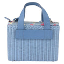 Miu Miu Hand Bag Rattan 2way Light Blue Silver Auth 190294A-2