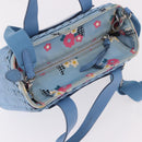 Miu Miu Hand Bag Rattan 2way Light Blue Silver Auth 190294A-6