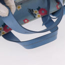Miu Miu Hand Bag Rattan 2way Light Blue Silver Auth 190294A-7