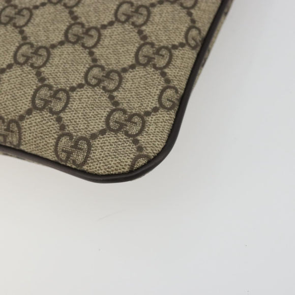 GUCCI GG Supreme Shoulder Bag PVC Beige Gold 201538 Auth 190295A