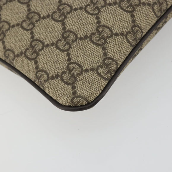 GUCCI GG Supreme Shoulder Bag PVC Beige Gold 201538 Auth 190295A