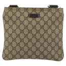 GUCCI GG Supreme Shoulder Bag PVC Beige Gold 201538 Auth 190295A-13