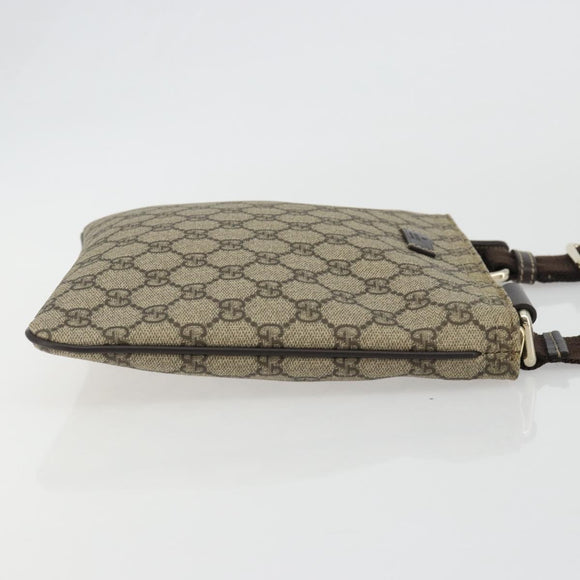 GUCCI GG Supreme Shoulder Bag PVC Beige Gold 201538 Auth 190295A