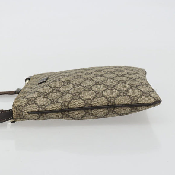 GUCCI GG Supreme Shoulder Bag PVC Beige Gold 201538 Auth 190295A