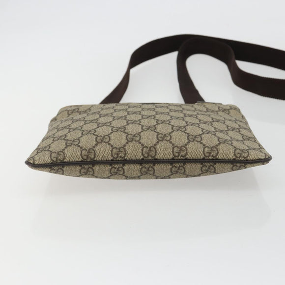 GUCCI GG Supreme Shoulder Bag PVC Beige Gold 201538 Auth 190295A