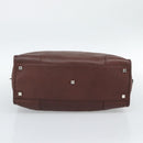 LOEWE Amazona 36 Hand Bag Leather Brown Silver Auth 190296A-5