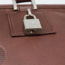 LOEWE Amazona 36 Hand Bag Leather Brown Silver Auth 190296A-19