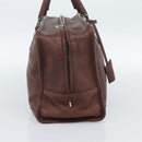 LOEWE Amazona 36 Hand Bag Leather Brown Silver Auth 190296A-3