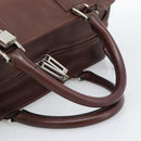 LOEWE Amazona 36 Hand Bag Leather Brown Silver Auth 190296A-7