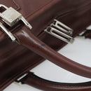 LOEWE Amazona 36 Hand Bag Leather Brown Silver Auth 190296A-8