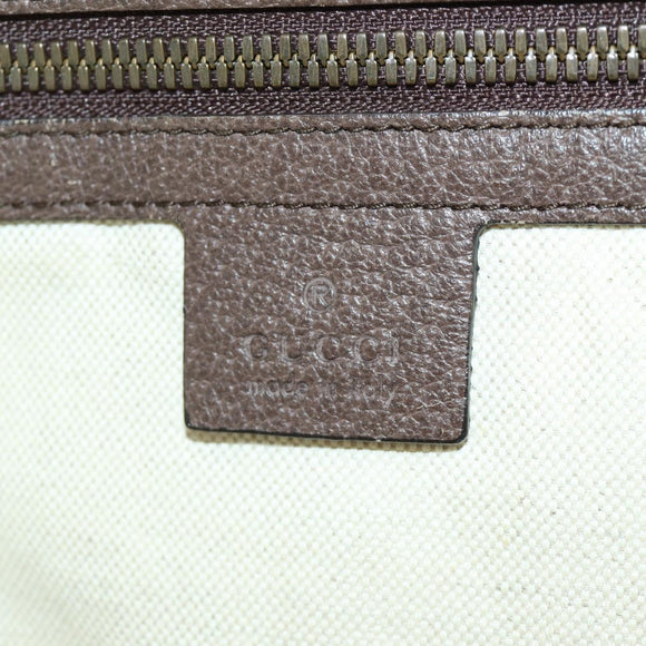 GUCCI GG Supreme Web Sherry Line Backpack PVC Beige Gold 473868 Auth 190298