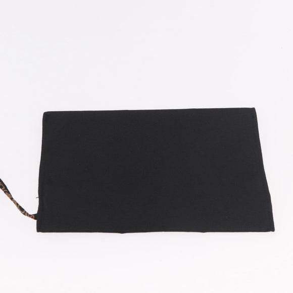 FENDI Shoulder Bag Canvas Black Gold Auth 190300