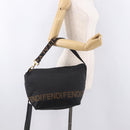 FENDI Shoulder Bag Canvas Black Gold Auth 190300-25