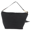 FENDI Shoulder Bag Canvas Black Gold Auth 190300-2