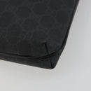 GUCCI GG Supreme Shoulder Bag PVC Black Silver 322279 Auth 190302-8