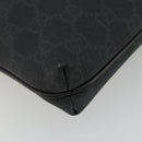 GUCCI GG Supreme Shoulder Bag PVC Black Silver 322279 Auth 190302-15