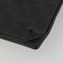 GUCCI GG Supreme Shoulder Bag PVC Black Silver 322279 Auth 190302-16