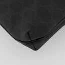 GUCCI GG Supreme Shoulder Bag PVC Black Silver 322279 Auth 190302-17