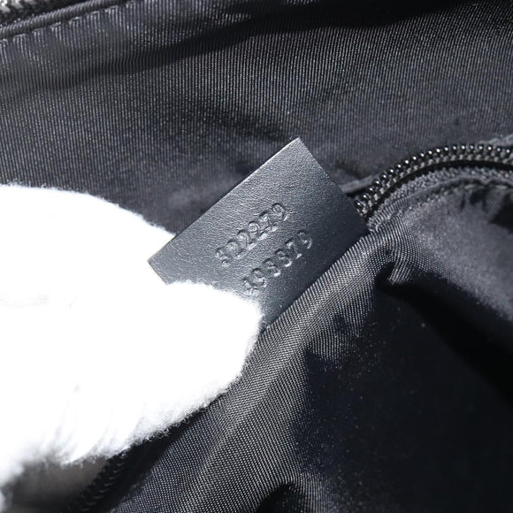 GUCCI GG Supreme Shoulder Bag PVC Black Silver 322279 Auth 190302
