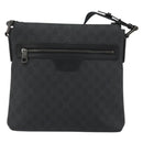 GUCCI GG Supreme Shoulder Bag PVC Black Silver 322279 Auth 190302-13