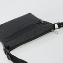 GUCCI GG Supreme Shoulder Bag PVC Black Silver 322279 Auth 190302-6