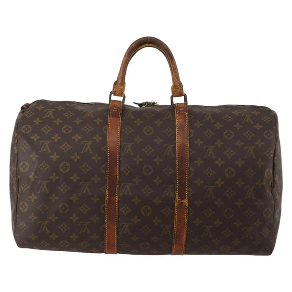 LOUIS VUITTON Monogram Keepall 50 Boston Bag M41426 LV Auth 190303