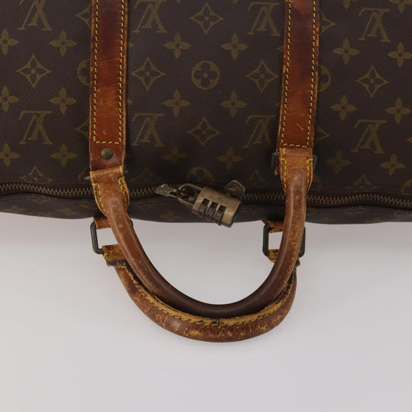 LOUIS VUITTON Monogram Keepall 50 Boston Bag M41426 LV Auth 190303