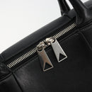 BOTTEGA VENETA Maxi INTRECCIATO Bag Leather 2way Black Silver Auth 190305-19