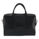 BOTTEGA VENETA Maxi INTRECCIATO Bag Leather 2way Black Silver Auth 190305-2