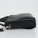 BOTTEGA VENETA Maxi INTRECCIATO Bag Leather 2way Black Silver Auth 190305-4