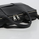 BOTTEGA VENETA Maxi INTRECCIATO Bag Leather 2way Black Silver Auth 190305-7