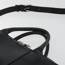 BOTTEGA VENETA Maxi INTRECCIATO Bag Leather 2way Black Silver Auth 190305-14
