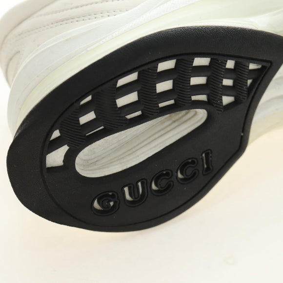 GUCCI Gucci Run Sneakers Leather White Auth 190306M