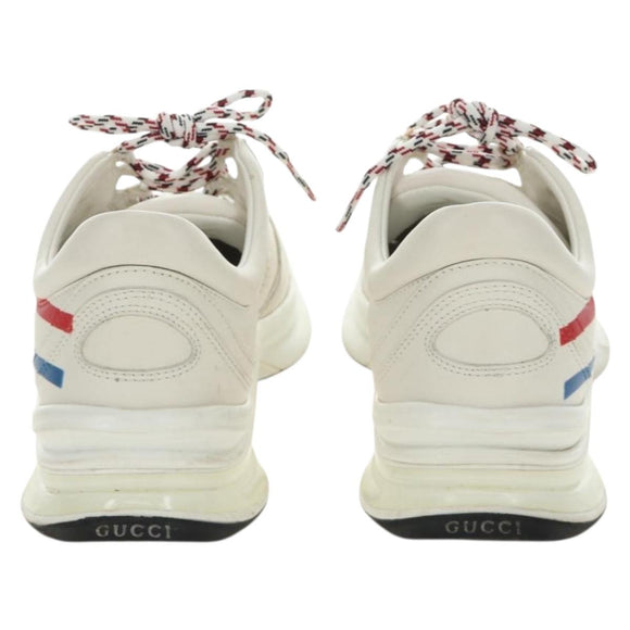 GUCCI Gucci Run Sneakers Leather White Auth 190306M