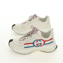 GUCCI Gucci Run Sneakers Leather White Auth 190306M-4