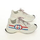 GUCCI Gucci Run Sneakers Leather White Auth 190306M-5