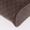 CELINE Macadam Canvas Hand Bag PVC Leather Brown Gold Auth 190308A-10