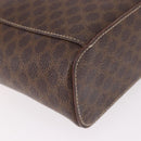 CELINE Macadam Canvas Hand Bag PVC Leather Brown Gold Auth 190308A-12