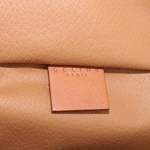 CELINE Macadam Canvas Hand Bag PVC Leather Brown Gold Auth 190308A