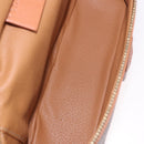 CELINE Macadam Canvas Hand Bag PVC Leather Brown Gold Auth 190308A-18