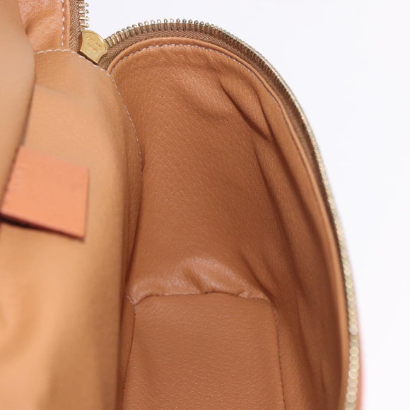 CELINE Macadam Canvas Hand Bag PVC Leather Brown Gold Auth 190308A