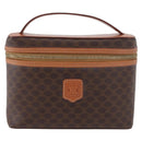 CELINE Macadam Canvas Hand Bag PVC Leather Brown Gold Auth 190308A-2