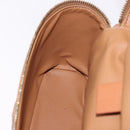 CELINE Macadam Canvas Hand Bag PVC Leather Brown Gold Auth 190308A-20