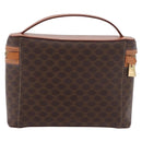 CELINE Macadam Canvas Hand Bag PVC Leather Brown Gold Auth 190308A-3