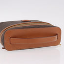 CELINE Macadam Canvas Hand Bag PVC Leather Brown Gold Auth 190308A-6