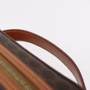 CELINE Macadam Canvas Hand Bag PVC Leather Brown Gold Auth 190308A-8
