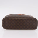 CELINE Macadam Canvas Hand Bag PVC Leather Brown Gold Auth 190308A-9