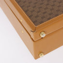 GUCCI Micro GG Supreme Attache Case Hand Bag PVC Beige Gold Auth 190309-10