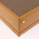 GUCCI Micro GG Supreme Attache Case Hand Bag PVC Beige Gold Auth 190309-12